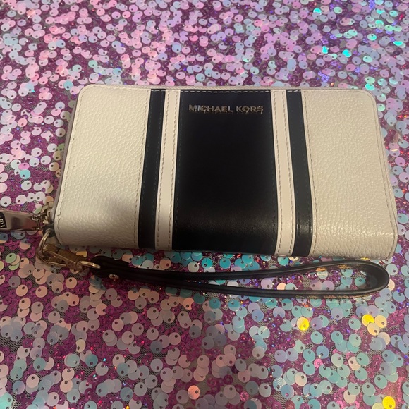 Michael Kors Handbags - Micheal Kors Blue and white Striped Wallet